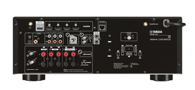 Yamaha RX-V4A - panel przyłączeniowy