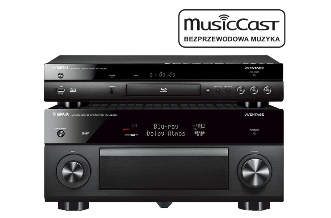 Yamaha BD-A1060 w zestawach z amplitunerami AV Yamaha
