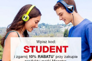 Na hasło "Student" zniżka na produkty Monster w salonach Denon
