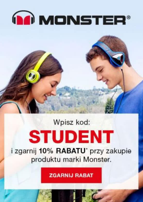 Na hasło "Student" zniżka na produkty Monster w salonach Denon