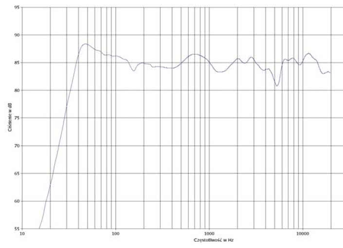 rys. 2. CP-6311, charakterystyka przetwarzania w całym pasmie.