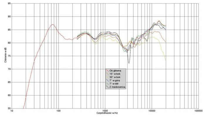 Rys. 1. Charakterystyka przetwarzania na różnych osiach.