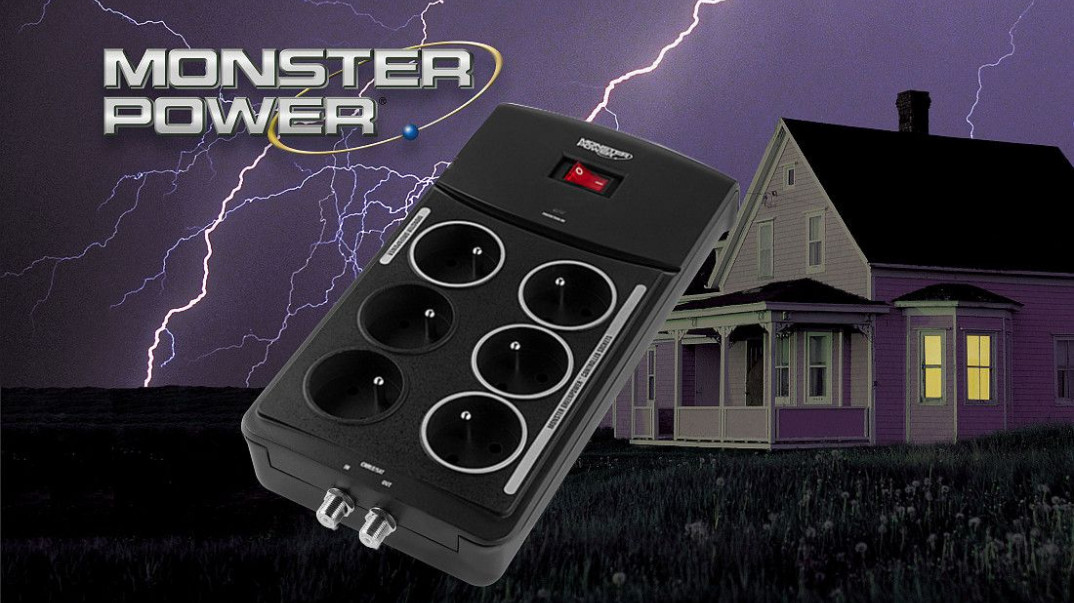 Listwa zasilająca z ochroną przeciwprzepięciową Monster w zestawie taniej
