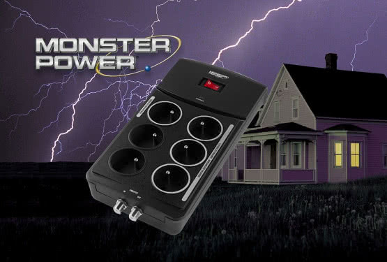 Listwa zasilająca z ochroną przeciwprzepięciową Monster w zestawie taniej