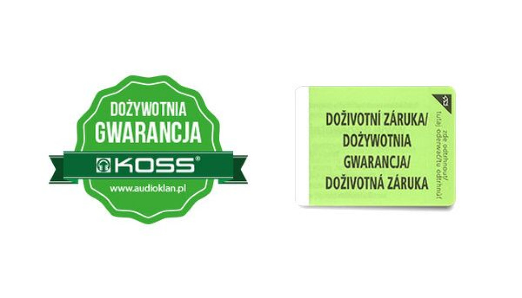 Dożywotnia gwarancja Koss