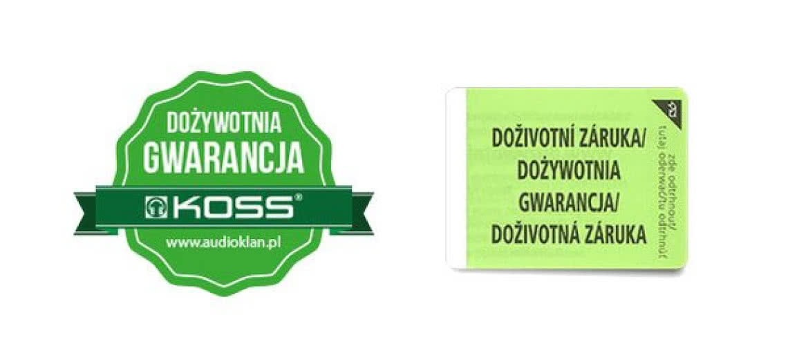 Dożywotnia gwarancja Koss