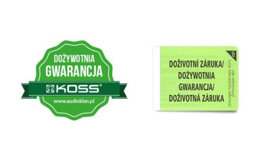 Dożywotnia gwarancja Koss