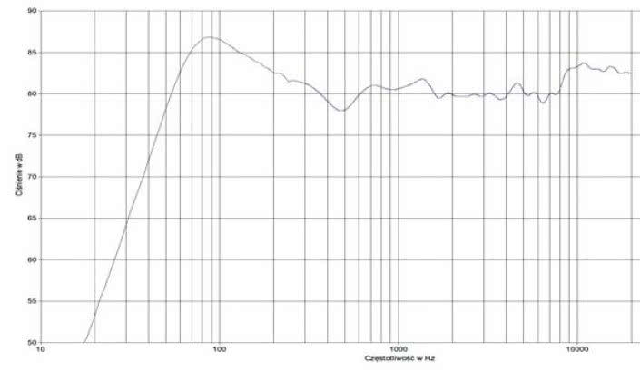 rys. 2. CM1, charakterystyka przetwarzania w całym pasmie.