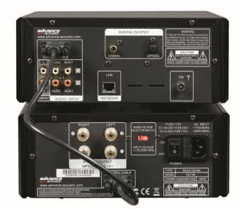 Podstawowymi, zewnętrznymi źródłami dźwięku
będą źródła analogowe; oprócz gniazda LAN,
nie ma tutaj innych wejść cyfrowych.