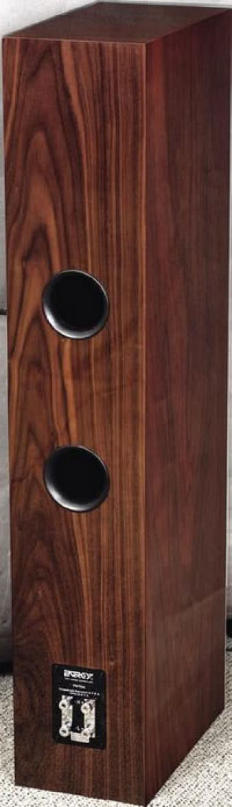 Wylot bas-refleksu, podobnie jak w B&W, JBL
i Monitor Audio, znajduje się z tyłu obudowy. Tym
razem, inaczej niż w konstrukcjach wspomnianych
konkurentów, poza typowym wyprofi lowaniem
(zaokrągleniem) samych wylotów, tunele nie są
jakoś specjalnie "wyrzeźbione" technikami mającymi
zapobiegać turbulencjom, lecz i tak możemy czuć się
bezpieczni. Najważniejsze, że sama powierzchnia
otworów jest znaczna - to w sumie sposób najlepszy
na utrzymanie niskiej prędkości przepływu powietrza.
Takie "wydmuchy" do tyłu będą rodzić obawy,
czy aby w ustawieniu blisko tylnej ściany bas nie
będzie zbyt mocny - prawdę mówiąc, nie w mniejszym
stopniu zależy to od charakterystyki samej
kolumny, ale tak czy inaczej mamy do dyspozycji
zatyczki, którymi możemy bas powstrzymać.
A w przypadku V-6 rzeczywiście jest co
powstrzymywać, bo basu jest dużo.