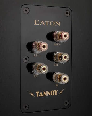 Kolumny głośnikowe Tannoy Legacy Eaton wyposażone w pozłacane wtyki