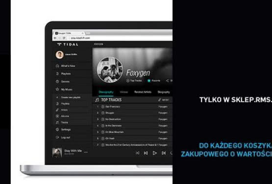 Bezpłatne vouchery TIDAL przy zakupach na www sklep.RMS.pl