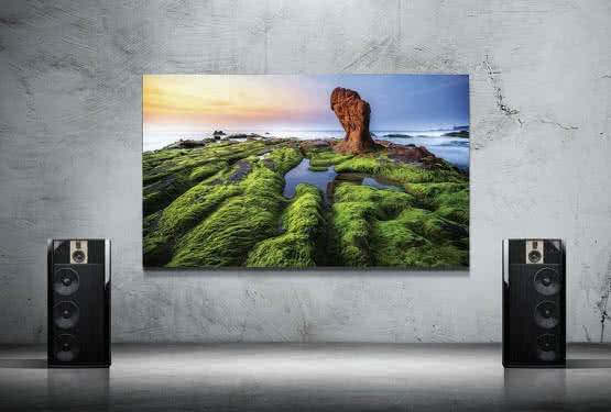 Wyświetlacz Samsung The Wall z głośnikami Steinway Lyngdorf