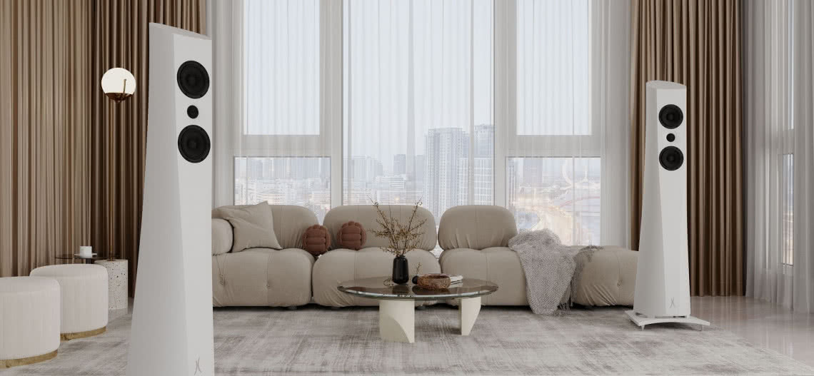 Estelon prezentuje nowe futurystyczne kolumny głośnikowe - Aura