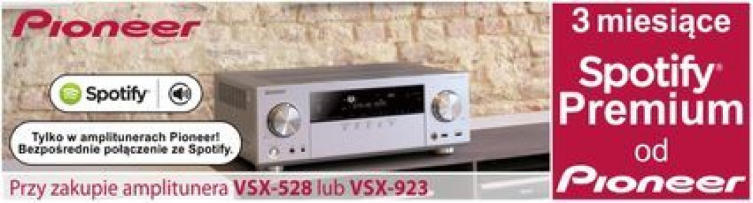 Abonament Spotify Connect przy zakupie amplitunerów Pioneer