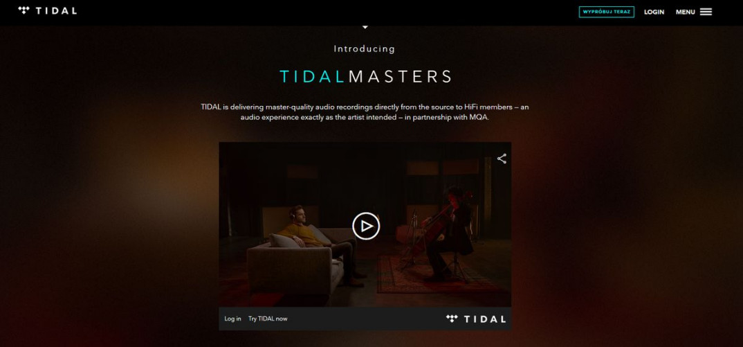 Tidal Masters: Streaming muzyki teraz w studyjnej jakości