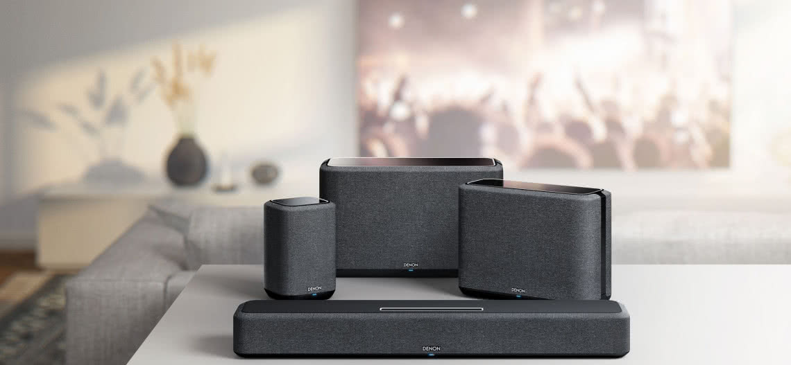 Funkcjonalność Alexa i 5.1-kanałowy dźwięk surround wraz z nową aktualizacją głośników Denon Home